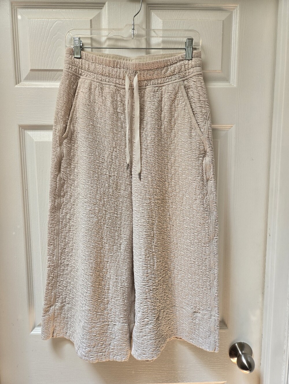 Lululemon Rippled Wide Leg Super-High-Rise Crop White Opal - Picture 2 of 7